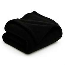 Kit 2 Plain Blankets For Couples In Microfiber 1.80 X 2.00 - Beauty & Comfort - KIT 2 BLACK - View 1