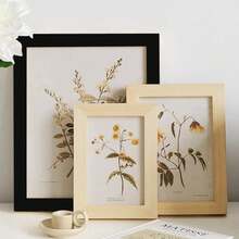 Marcos de Imágenes de Madera Natural Marco de Foto Clásico para Colgar en la Pared con Plexiglás 9X13 10X15 13X18cm Marco de Fotos Decoración de Fotos - 1 pieza color madera - Ver 1