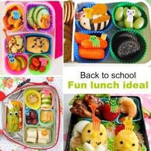 Divisor de Lancheira de Silicone, Formas de Cupcake de Silicone, Copos de Silicone para Muffin, Acessórios de Bento Box para Crianças, Formas de Cupcake Reutilizáveis, Formas de Cozimento Resistentes a Altas Temperaturas, Adequadas para Forno e Fritadeira Elétrica, Suprimentos de Cozinha e Escola, Itens Essenciais Escolares, Volta às Aulas