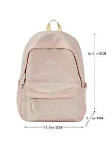 Mochila a cuadros fresca y sencilla para chica, mochila para estudiantes universitarias, estudiantes de secundaria y preparatoria, mochila para el campus, esencial para el inicio de clases, adecuada para uso escolar, mochila para adolescentes, útiles escolares, gran capacidad, ligera, portátil, plegable, estilo casual clásico, adecuada para adolescentes, mujeres estudiantes universitarias, principiantes y trabajadores de oficina, perfecta para volver a la escuela, primer día de clases, secundaria, preparatoria, exteriores, viajes, salidas, compras, vacaciones, conciertos - Rosa - Ver 6