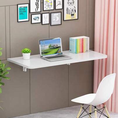 Wandmontierter Klapptisch, Schminktisch für Zuhause, Wandmontierter Klapptisch, Schwebender Tisch, Klapptisch, Schwebender Esstisch, Küchentisch, Unsichtbarer, klappbarer, schwebender Computerständer für den Heimgebrauch, Wäschetisch für Home Office, Esszimmer, Küchenbar (60 x 30 x 1,6 cm)