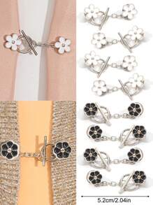 1/2/4/8 Sets Metallknöpfe zum Aufnähen ohne Nähen, Mutterknöpfe, Jacke, Pullover, Strickjacke, dekorative Broschen-Knöpfe für Damen