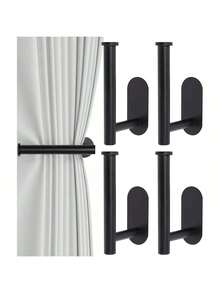 3M Adhesive Curtain Holdbacks Curtain Tie Backs Curtain Holdbacks No Drill Curtain Pull Backs Adhesive Curtain Hooks Curtain Holders For Drapes Gifts Birthday Graduation - Multicolor - View 1