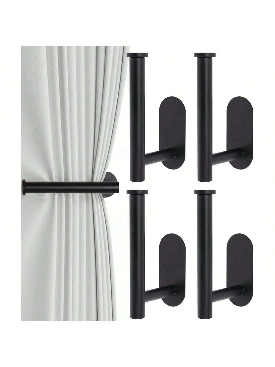 3M Adhesive Curtain Holdbacks Curtain Tie Backs Curtain Holdbacks No Drill Curtain Pull Backs Adhesive Curtain Hooks Curtain Holders For Drapes Gifts Birthday Graduation - Multicolor - View 1