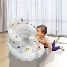 WholeNight 1 件套充气儿童座椅，婴儿学坐椅，落地式儿童座椅 - 内置泵，便携式婴儿座椅，婴儿浴盆座椅，适合 3-36 个月