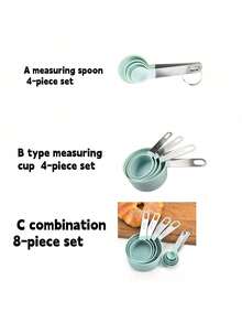 8 Piece Kitchen Measuring Cup And Measuring Spoon - Multicolor - View 10