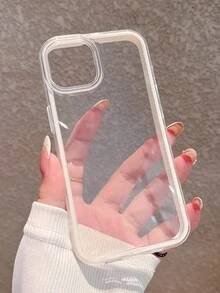 极简厚白边透明手机壳适用于 16 Pro Max/16/16 Pro/16 Plus/15/15 Pro Max/15 Pro/11/12/13/14 Pro Max/11 Pro Max/12 Pro/12 Pro Max/13 Pro/13 Pro Max/14 Pro/14 Pro Max/16E 软壳 - 白色-加厚 - 查看 4