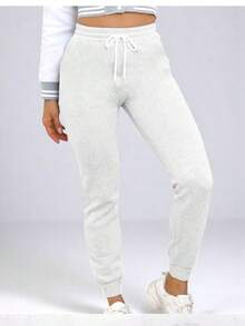 JOGGER AFELPADO LISO CASUAL CON BOLSAS IDEAL PARA TODO TIPO DE ACTIVIDAD     (F1B) - Gris Claro - Ver 2