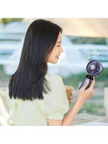 NetHong Mini Desk Fans Air Hand Held Fans USB Rechargeable Portable Fans Cooler Cooling Summer - Navy Blue - View 7