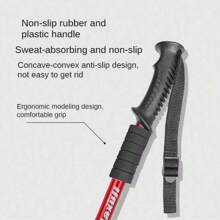 Outdoor Ultralight Aluminum Trekking Pole Shock Absorbent Collapsible Trekking Pole Suitable For Outdoor Camping Mountaineering And Travel