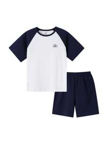 Annil Ropa infantil, conjuntos de niñas de manga corta, ropa de estar en casa, pijamas, verano