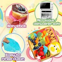 Divisor de Lancheira de Silicone, Formas de Cupcake de Silicone, Copos de Silicone para Muffin, Acessórios de Bento Box para Crianças, Formas de Cupcake Reutilizáveis, Formas de Cozimento Resistentes a Altas Temperaturas, Adequadas para Forno e Fritadeira Elétrica, Suprimentos de Cozinha e Escola, Itens Essenciais Escolares, Volta às Aulas