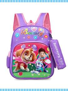Paw Patrol, Kindergarten Children's School Bag, 3-4-6 Years Old Children's School Bag, Contains A Pendant Pen Bag, College, Cartoon Animals, Animation, Lightweight And Large Capacity, Travel Travel, Outdoor, Back To School Essentials