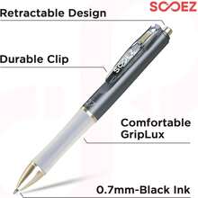 Sooez Griplux Gel Pen, Refillable & Retractable Black Ink Pens, Soft Grip Arthritis Pens Writing, 0.7mm Fine Point Smooth Writing Pens, Quick Dry Big Pen Journaling, Gray - Grey - View 4
