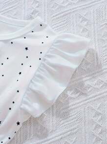 Girls' Fashion Cap Sleeve Dress, Unicorn Print Patchwork Dress, Cute Princess Dress For Girls, Summer