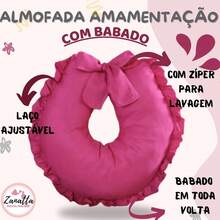 Ninho Redutor de Berço Almofada de Amamentação Trocador Portátil Kit 3 Peças Enxoval Bebe Menina Rosa Pink