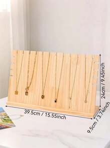 Grand présentoir en bois pour bijoux, support organisateur de colliers et pendentifs pour comptoir ou vitrine