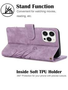 PU皮革基础款防摔手机壳，带信用卡槽，翻盖钱包式手机壳