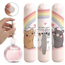 3PCS,5ML Rainbow Animal Print Perfume Spray Bottle - Cute Bear, Penguin, Rabbit, Dog And Duckling Design - Reusable Travel Mini Atomizer - Elegant Portable Cosmetics Pump Dispenser - Fun And Fully Functional, Suitable For Use At Any Time, Perfume Bottle - Multicolor - View 9