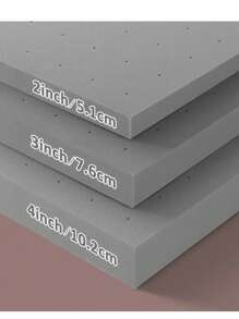 Extra Firm Queen Mattress Topper 2 Inch - High Density Firm Foam Bed Topper, CertiPUR-US Certified For Back Support & Pressure Relief