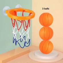 Bathtub Toy For Youngsters - Mini Bathtub Basketball Basket, Suction Cup Basketball Basket And Set Of 3 Balls, Suitable For Boys & Girls, Halloween/Christmas/Thanksgiving And Birthday Gifts