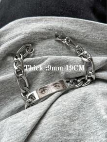 1 chiếc vòng tay ảnh cặp đôi được cá nhân hóa, vòng tay ảnh mắt tùy chỉnh bằng thép không gỉ khắc laser, trang sức ảnh khắc bằng thép không gỉ, quà tặng ngày lễ tình nhân cho bạn trai, quà tặng kỷ niệm cho cặp đôi - Dây chuyền  9mm - Xem 13