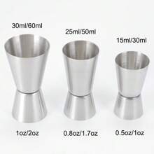 Set de 3 piezas: Taza de medir de acero inoxidable 304, Vasito medidor de cóctel profesional de doble cara, Vaso de medición para bartender, Herramientas de bar para fiestas, bodas y cocina