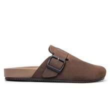 Women's  Mule Sandal Clog Closed Round Toe Anatomical Unisex Summer Winter Cute Basic Buckle - 棕色的 - 查看 2