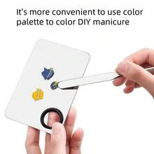 1pc Stainless Steel Makeup Color Mixing Palette And Spatula Set, Foundation, Lipstick, Nail Supplies Color Blender, Makeup Tools