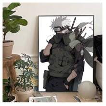 bandai 1 Stück gerahmtes japanisches klassisches, populäres, temperamentvolles Fantasy Anime Cover Art Poster, retro Malerei Cartoon Leinwand Hochauflösender Druck Wandkunst, moderne minimalistische Wohnzimmer Schlafzimmer Studenten-Wohnheim Bar Café Spielhallen Raum Wanddekoration Heimdekoration ästhetische Kunstbilder
