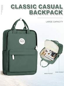 Mochila Escolar Infantil, Mochila de Computador de Lazer Adequada para Notebook de 14 Polegadas/Tablet de 12,9 Polegadas, Mochila Escolar de 20L Simplicidade para Adolescentes, Mochilas para Laptop Leves com Compartimento para Laptop, Mochila de Mão com Vários Bolsos, Múltiplas Cores Disponíveis, Bolsa de 10*5*15 Polegadas