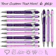 6/12/30 buah Pulpen Ballpoint Logam Kustom Personalisasi, Tulisan Halus, Alat Tulis Kantor Sekolah dan Bisnis, Tinta Hitam, Hadiah Personalisasi, Kembali ke Sekolah, Terukir, Hadiah Apresiasi Karyawan - MultiWarna - View 11