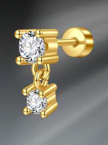 CIZME Pendientes de tuerca de acero inoxidable de 16/20 calibres para cartílago, hélice, piercings, anillos para la nariz, aro para el septum, anillos para el labio, pendientes de espalda plana para mujeres