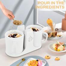 Pukomc Home Ice Cream Maker 10T - The Ultimate Tool For Homemade Desserts, Smoothies And Frozen Yogurt | Removable Design For Easy Cleaning | Perfect For Home Kitchens, Summer Parties And Beginners! - 美規A型插(110-127V) - 查看 3