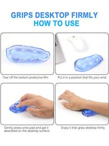 创意豌豆硅胶鼠标垫护腕可爱迷你男女办公桌腕托防滑手枕 - 彩色 - 查看 5