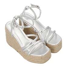 shoes&blues.es Women Platforms & Wedge Sandals - Bạc - Xem 6