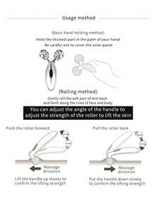 Mini Face Massager, 1pc 3d Manual Roller Massager Y Shape 2-Round 360 Degree Rotation Face & Neck & Body Shaping Massage Instrument, Facial & Body Massage & Relaxation Beauty Skincare Tool, Silver, Mother's Day Gift - Silver - View 8