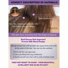 613 金色直发蕾丝前假发,200% 密度混合真人发丝,预拔透明蕾丝前假发,13x4 高清蕾丝前金色假发,混合真人发丝,巴西雷米假发,女士多层假发,30 英寸 - S613 - 查看 11