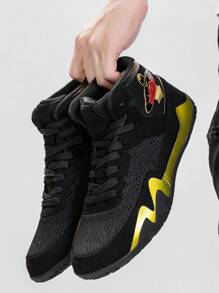 TACHUAN 1 Pair Women's Professional Wrestling Shoes, High-Top Combat Boxing Shoes, Training Boots For Muay Thai, Kickboxing, Fitness