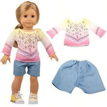 5 Piece Set Of Dresses And Pants For 18-Inch Dolls, Includes Bow, Cherry Blossom, And Phoenix Print Dress, Perfect Gift For Holidays, Birthday, Graduation For Little Girls (Doll Not Included)