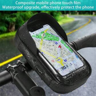 Bicycle Motorcycle Waterproof 360° Rotation Front Frame Phone Holder Easy Universal Navigation Smartphone Bracket For All Phones Compatible With IPhone, Android Phone, Gift For Birthday, Family, Friends For Bicycle And Electric Bicycle Outdoor Motorcycle Accessories, Bike Phone Holder, Bike Accessories Compatible With IPhone, Android Phone, Gift For Birthday, Family, Friends For Bicycle And Electric Bicycle Outdoor