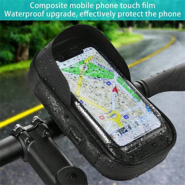 Bicycle Motorcycle Waterproof 360° Rotation Front Frame Phone Holder Easy Universal Navigation Smartphone Bracket For All Phones Compatible With IPhone, Android Phone, Gift For Birthday, Family, Friends For Bicycle And Electric Bicycle Outdoor Motorcycle Accessories, Bike Phone Holder, Bike Accessories Compatible With IPhone, Android Phone, Gift For Birthday, Family, Friends For Bicycle And Electric Bicycle Outdoor