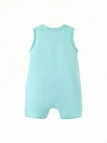 mini bala 速干婴儿连体衣 - 吸湿排汗，宽松版型 - 玩耍必备 - 藍綠 - 查看 5