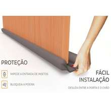 Protetor Veda Porta Duplo 80CM Contra Insetos e Poeira - Multicolorido - Visão 2