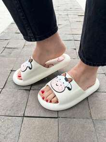 Sandalias de Vaca Estampado Interno Blanco - Blanco - Ver 4