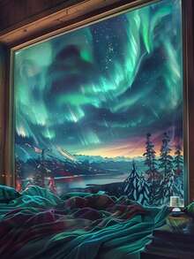 1pc Northern Lights Projector With Remote Control, USB Powered, Non-Rechargeable Battery - For Playroom, Bedroom, Living Room - Perfect Christmas Gift For Boys And Girls - Black - View 7