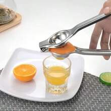Exprimidor manual de acero inoxidable, exprimidor manual de limón, extractor de jugo de naranja, herramienta para hacer jugo de fruta en casa, 1 pieza