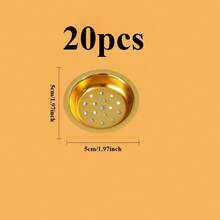 1 pièce-40 pièces Accessoires de brûleur d'encens de couleur dorée 5*1,5 cm/1,97*0,6 pouces. Peut être utilisé avec divers brûleurs d'encens. Beau et durable, idéal pour la décoration de la maison, l'aromathérapie, le yoga et la méditation.