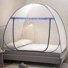 Mosquito Nets Are Great Items. Mosquito Net Tent For Bed,Pop-Up Bed Canopy With Net Bottom,Mosquito Netting Bed Tent For Kids Girls Boys,Bed,Suit For Indoor Outdoor (Twin, Gray) - 藍色 - 查看 1
