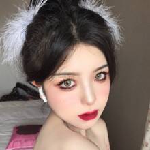 1pc/Pack Amber Brown Colored Contact Lenses, 14.0mm Diameter, Suitable For Daily Fashion Wear For Women, Annual Disposable